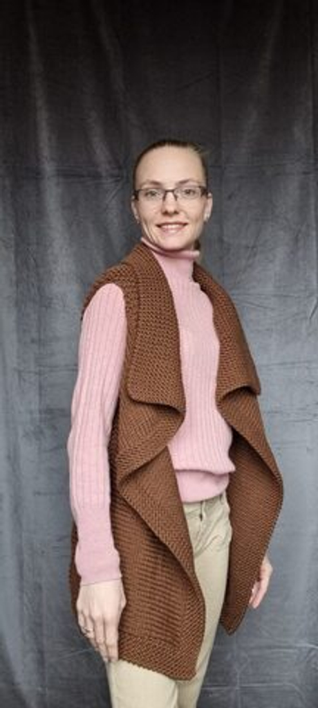 МК Жилет, пряжа MEGA MORBIDONE от фабрики RIAL FILATI