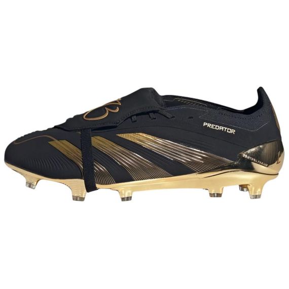Элитные бутсы Adidas PREDATOR Низкие Черные золотые кроссовки