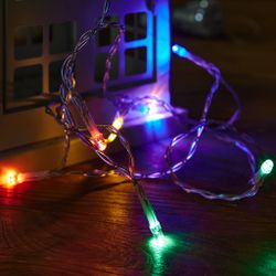 ULD-S0150-010-STB-2AA MULTI IP20 Гирлянда светодиодная на батарейках 2AA не в-к. 1.5м. 10 светодиодов. Разноцветный свет. Провод прозрачный. TM Uniel