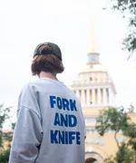 Толстовка Hardlunch F&K меланж серая