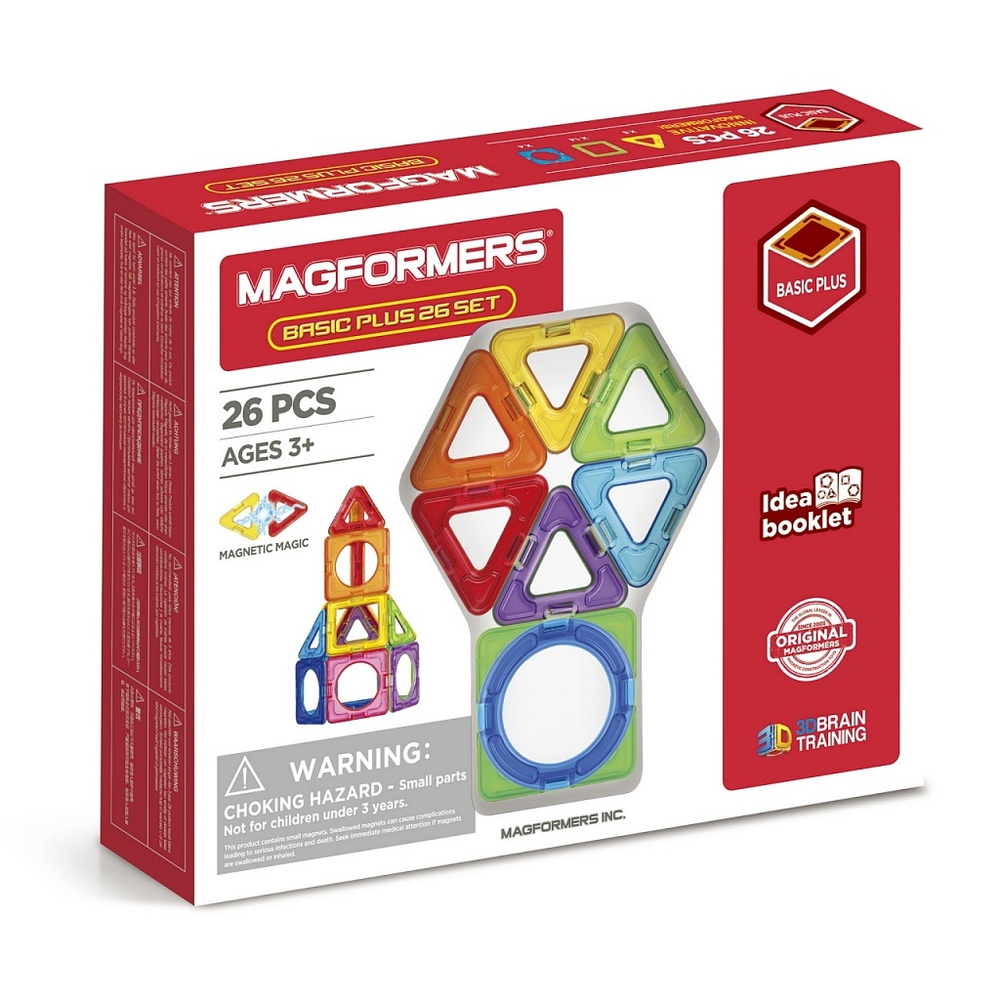 Магнитный конструктор MAGFORMERS Basic Plus 26 Set