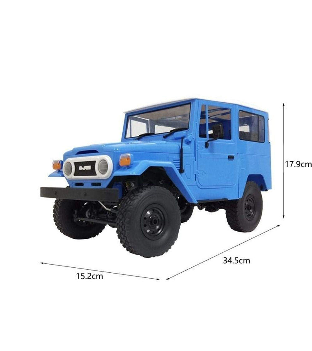 Радиоуправляемая машина WPL японский внедорожник FJ40 (голубая) 4WD 2.4G 1/16 RTR