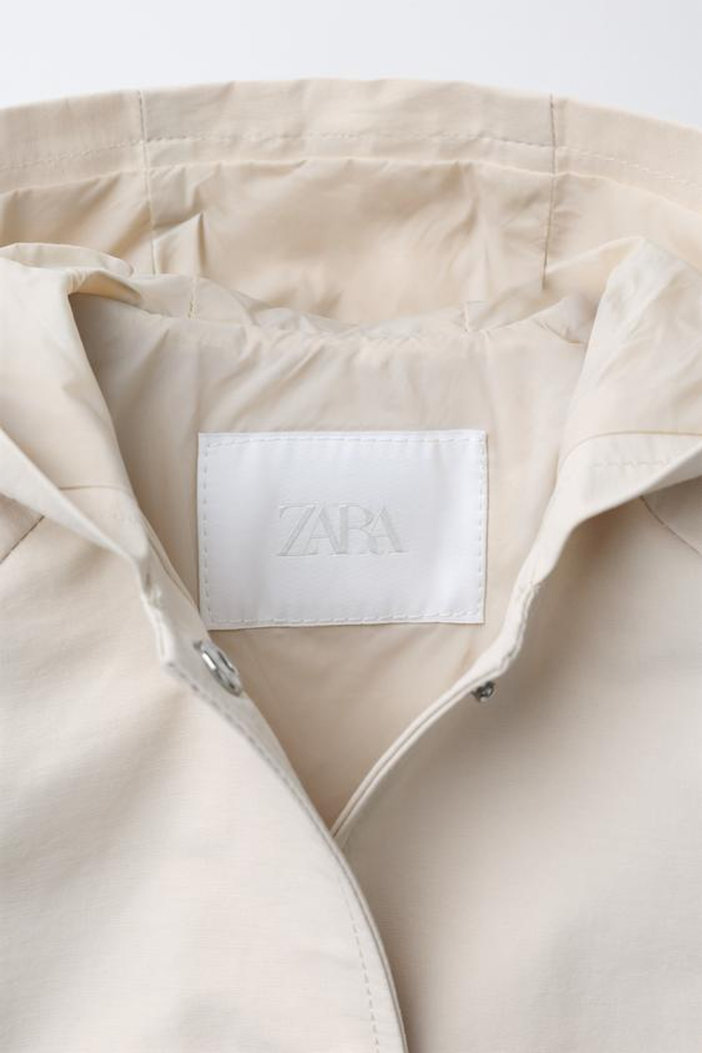 ZARA ПАРКА С КАПЮШОНОМ, БЕЖЕВЫЙ