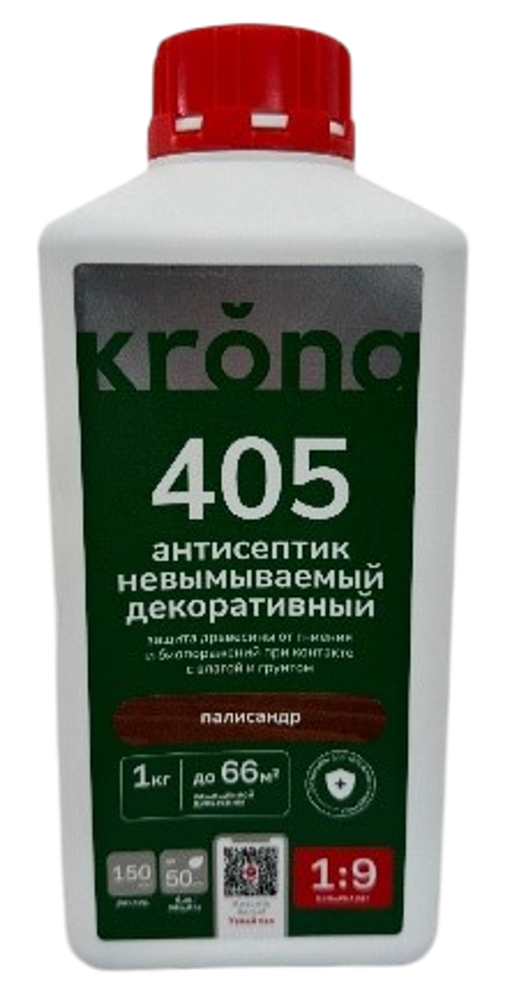 KRONA Антисептик невымываемый декоративный 405 "полисандр" 1 кг. Концентрат 1:9