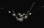 Подвесной светодиодный светильник Crystal Lux BOSQUE SP7 L3000 BLACK/TRANSPARENT