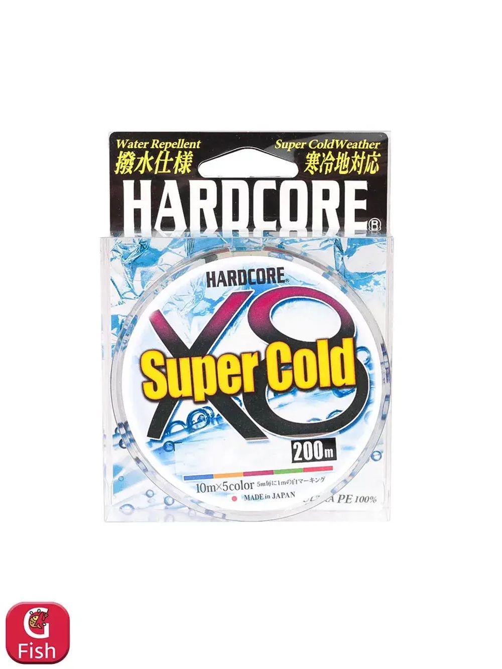 Плетеный шнур для зимней рыбалки Duel PE Hardcore Super Cold X4