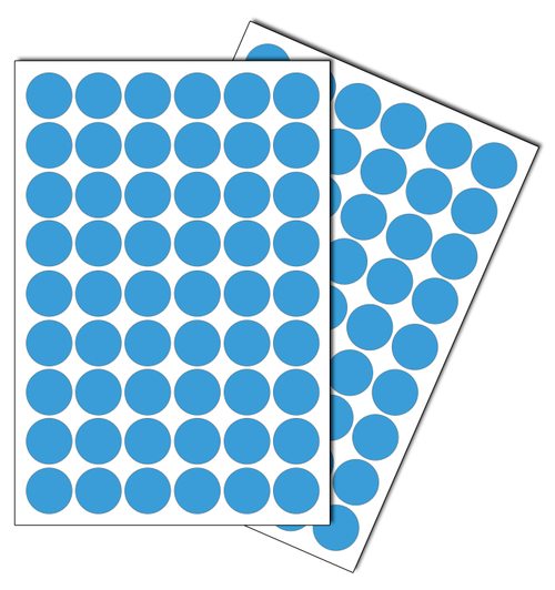 Голубые виниловые наклейки для маркировки Policomprint М4, 20 мм.
