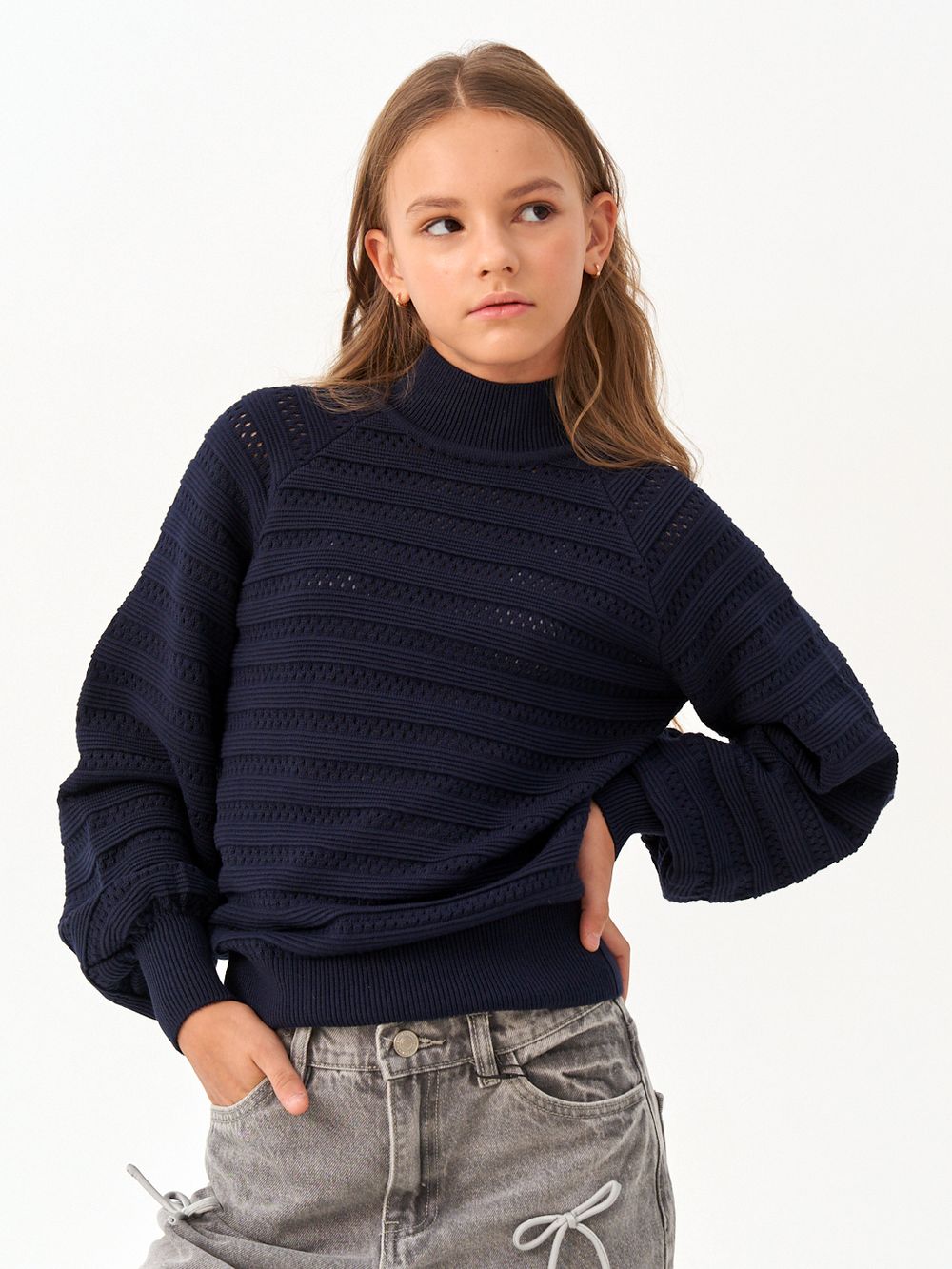 Джемпер для девочки AT1215 синий