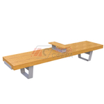 Лавка Rail Road 02 продольная с подлокотником