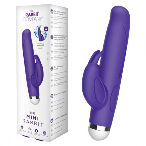 Фиолетовый вибратор-кролик 13,9см The Rabbit Company Mini Rabbit TRC-023PUR