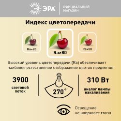 Лампа светодиодная POWER ЭРА RED LINE LED T100-40W-4000-E27/E40 R 40Вт колокол нейтральный белый свет E27/E40 | Лампы cветодиодные POWER