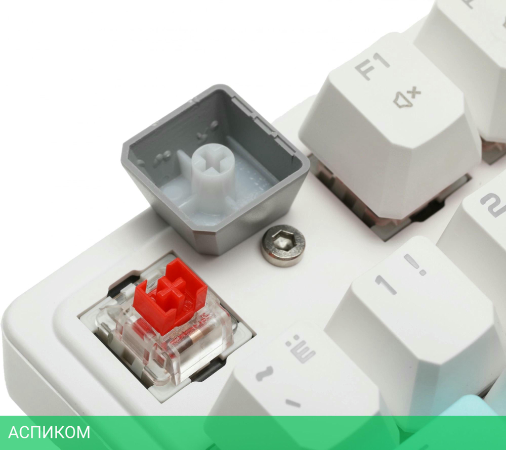 Клавиатура A4Tech Bloody S510R Icy White/blms Red