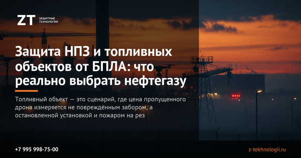 Защита НПЗ и топливных объектов от БПЛА: что реально выбрать нефтегазу Защита НПЗ и топливных объектов от БПЛА: что реально выбрать нефтегазу