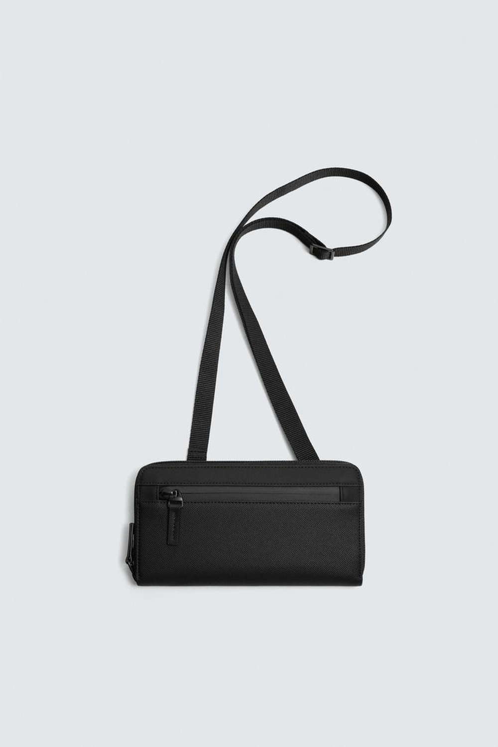 ZARA ПРОРЕЗИНЕННЫЙ КОШЕЛЕК, ЧЕРНЫЙ