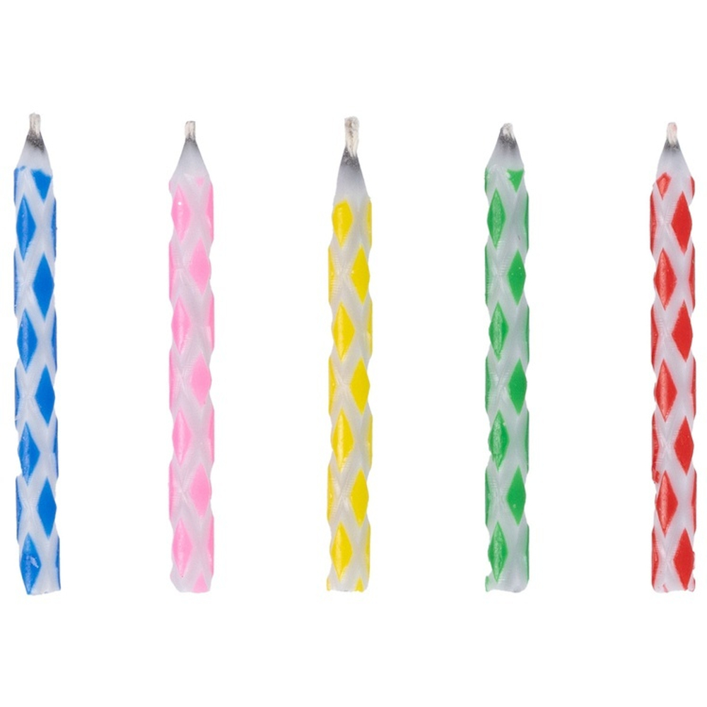 Свечи магические незадуваемые цветные 6 см, 10 шт