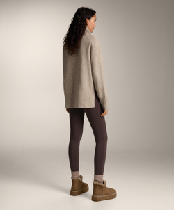 Oysho Свитер свободного кроя с высоким воротником, бежевый меланж