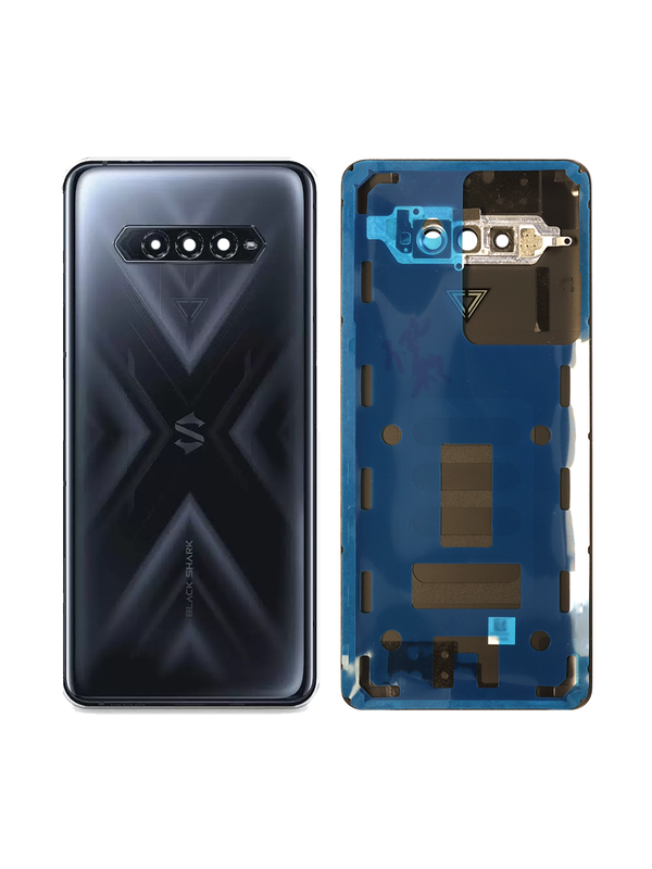 Задняя крышка для XiaoMi Black Shark 4 Pro черная (Black) со стеклом камеры