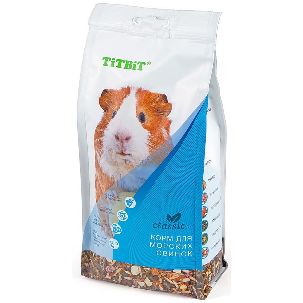 Корм для морских свинок TitBit Classic, Пакет 500 г Корм для морских свинок TitBit Classic, Пакет 500 г
