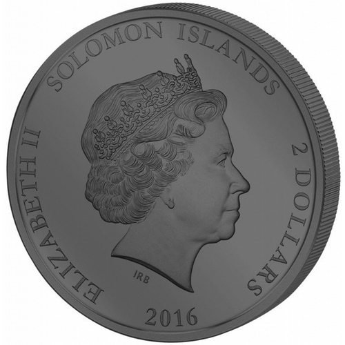 2 доллара. Золотая маска генерала Wendjebauendjed Древний Египет. Соломоновы о-ва. 2016 год. PROOF