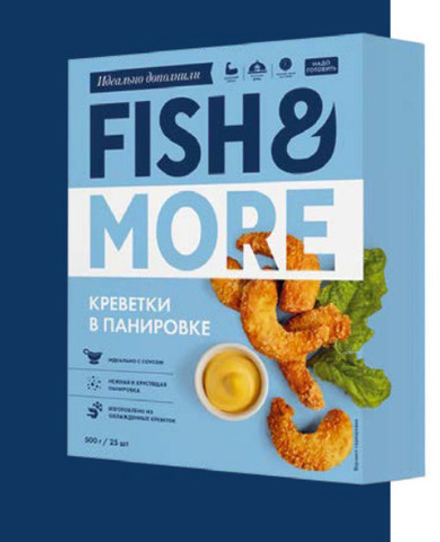 Креветки тигровые, очищенные в панировке, 21/25, с/м, 500г, Вьетнам