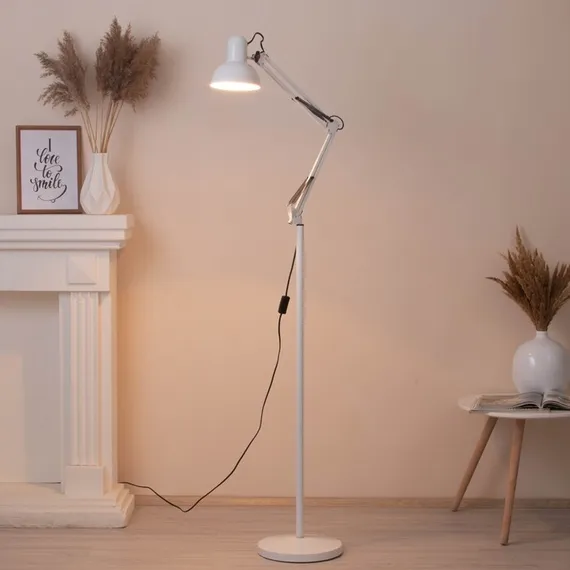 Торшер напольный 930 &quot;Валли, белый&quot; 220V E27 40W 165х28х28 см