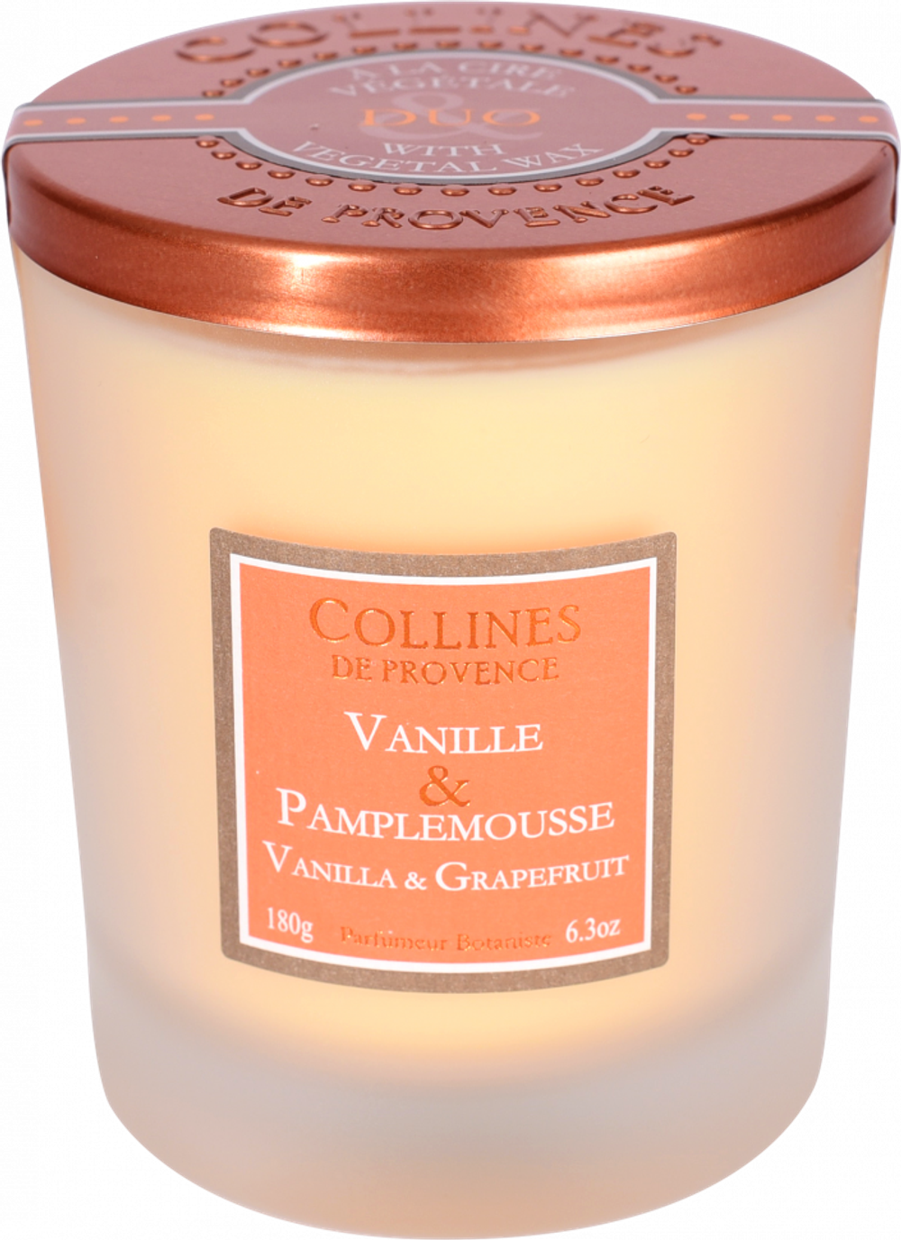 Свеча Collines 180гр Дуэт Vanilla & Pamplemousse
