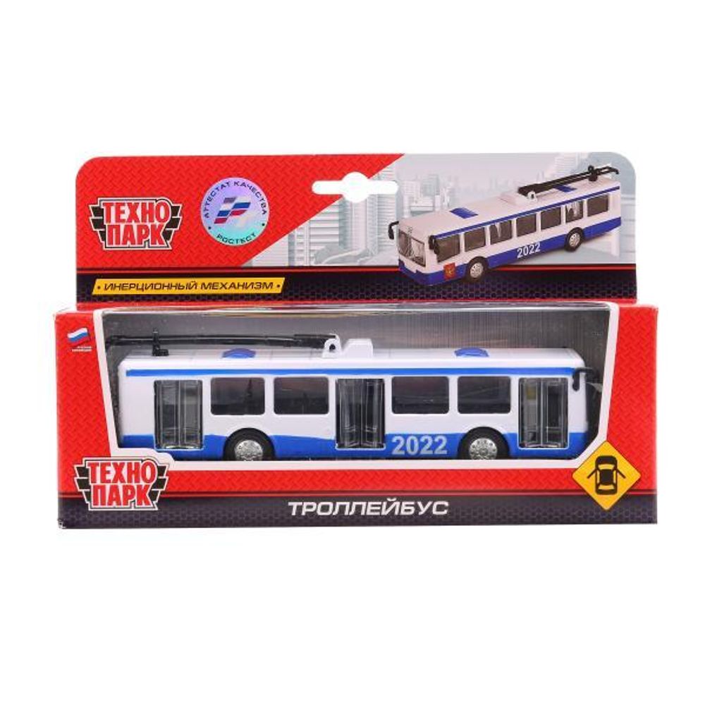 Модель ин. мет. "Троллейбус" коробка SB-16-57WB (Технопарк)