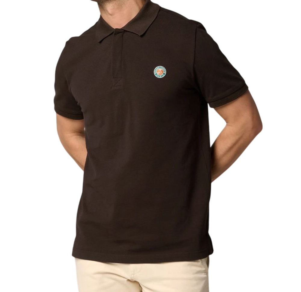 Теннисное поло Roland Garros Basic Islande - chocolate