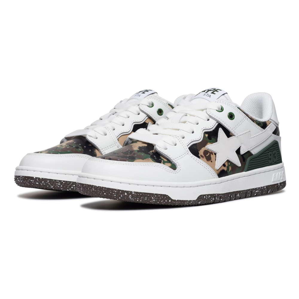 A Bathing Ape Bathing Ape Leather Panelled Sneakers