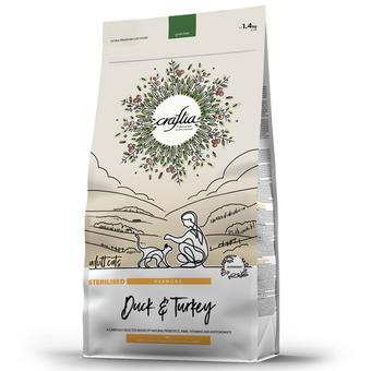 Сухой корм для стерилизованных кошек CRAFTIA HARMONA из утки и индейки, 1,4 кг