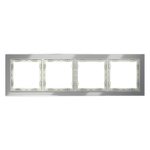 Рамка стеклянная VOLTUM S70 на 4 поста, (сталь, стекло)