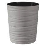 Кашпо для цветов пластиковое 15л d-30см «Модерн Медиум» Серый жемчуг
