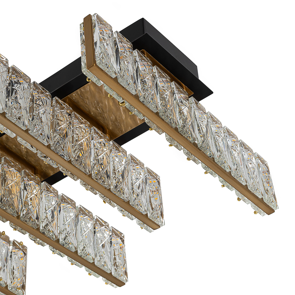 Citilux PALANT CL325252 LED Люстра хрустальная Чёрный+Бронза