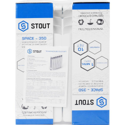 STOUT Space 350  4 секции радиатор биметаллический боковое подключение