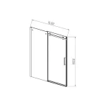 Душевая дверь Como-N VDS-4CN140CGB, 1400, черный, стекло тонированное, , шт