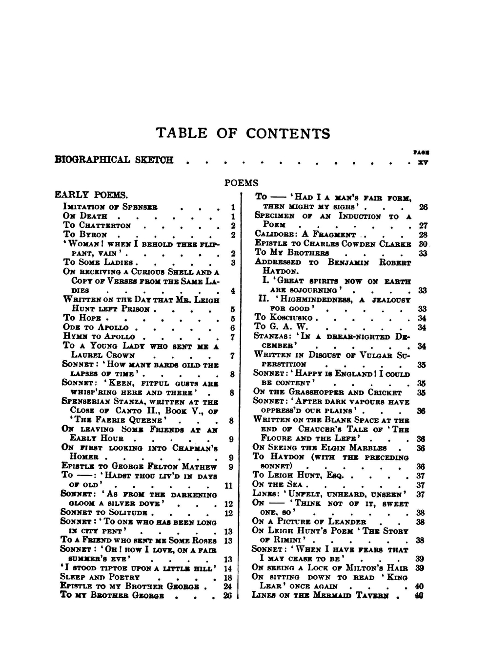 The complete poetical works and letters of John Keats | J. Keats; Horace Elisha Scudde