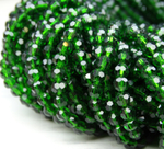 БШ022НН4 Хрустальные бусины "32 грани", цвет: темно-зеленый прозрачный, 4 мм, кол-во: 95-100 шт.