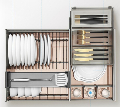 Выдвижная многофунциональная корзина - Ghidorah Series-SS304, 764x465x235 мм