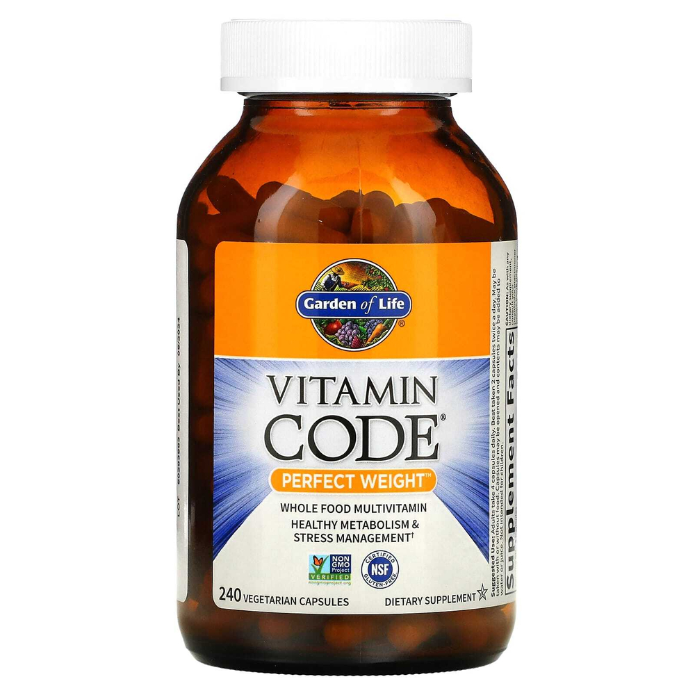 Garden of Life, Vitamin Code, идеальный вес, 240 вегетарианских капсул