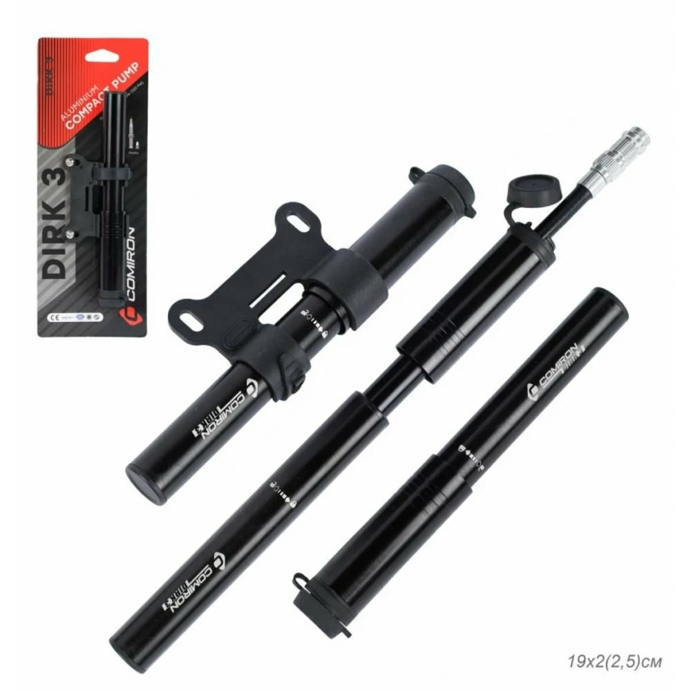 Велонасос COMIRON DIRK 3, Presta-Schrader, 8,3 бар.