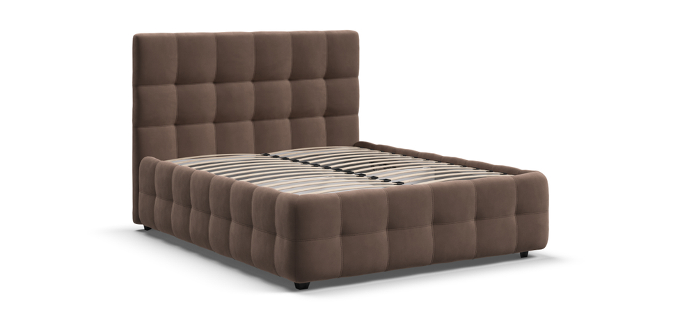 Босс Кровать+ПМ 180 Велюр Монолит Мокко