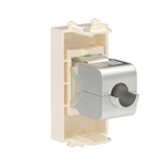 Компьютерная розетка RJ-45 без шторки модульная, кат.5е экранированная, "Avanti", "Ванильная дымка", 1 модуль