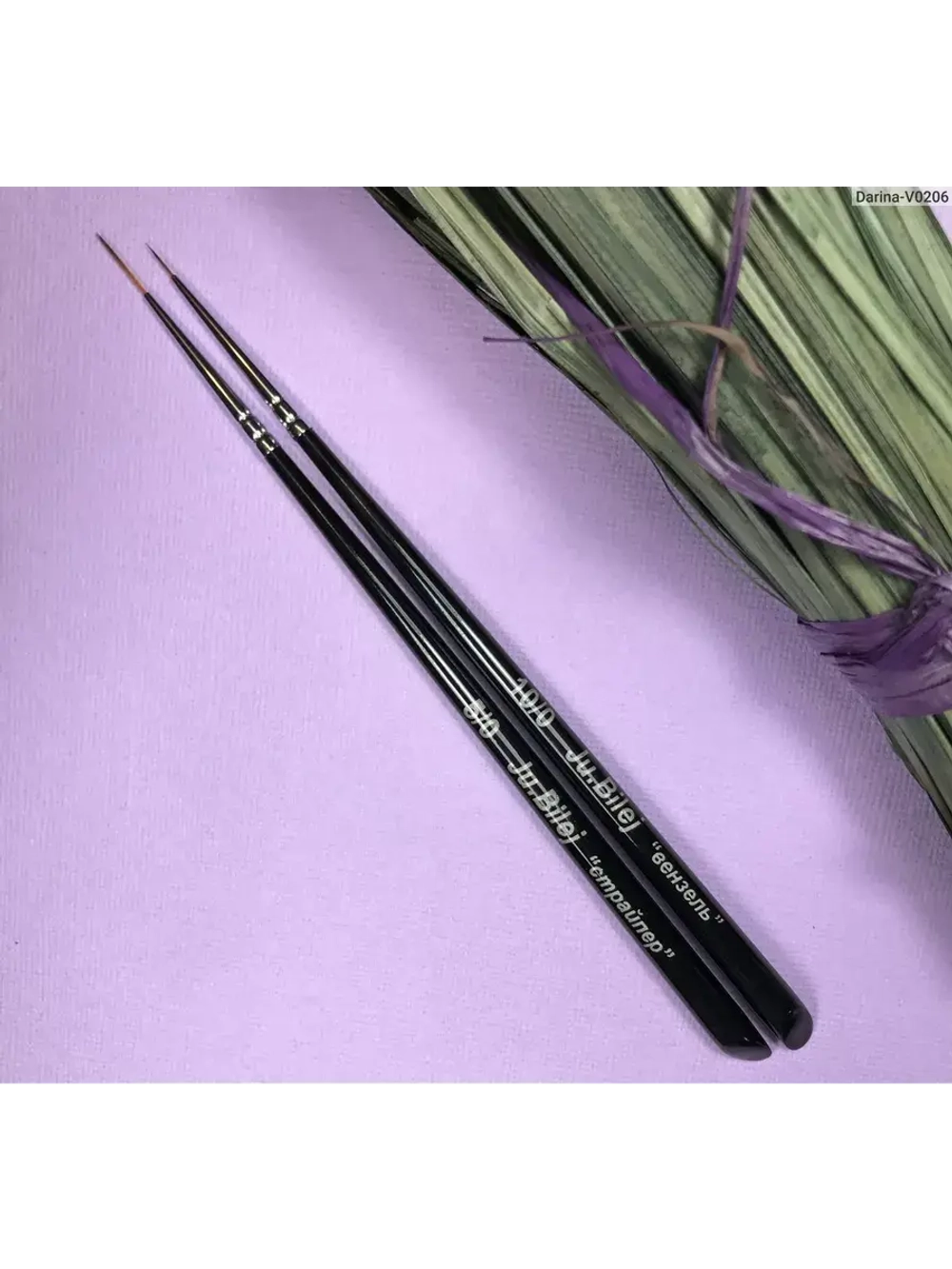 Набор кистей Ju. Bilej №12 "Тонкий завиток" 10/0, 5/0