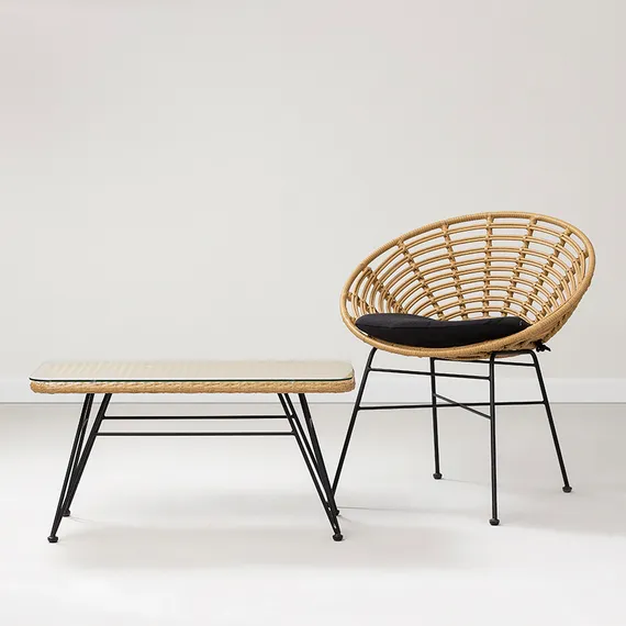 Стул Vetle Round, светлый ротанг