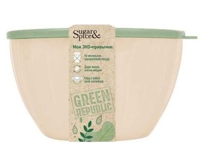 Салатник green republic 1,7л с крышкой лён