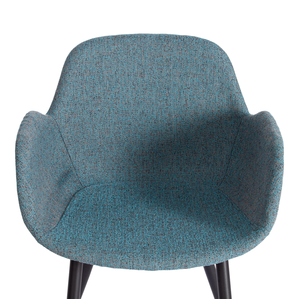 Кресло VALENTINO (mod. PC45-2) / 1 шт. в упаковке металл/экокожа/ткань, 55 х 58 х 81 см, Turquoise (бирюзовый)/Grey (серый)/чёрный