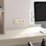 Выключатель одноклавишный с подсветкой (шампань) W1110111