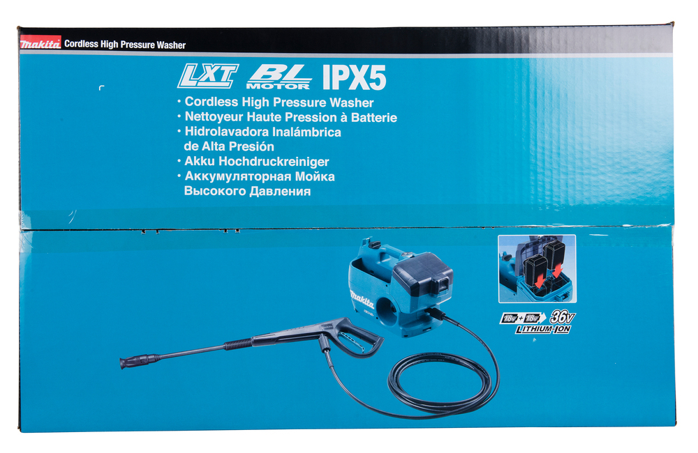Аккумуляторная мойка высокого давления LXT® DHW080ZK 18Вх2 50 л 800 Вт