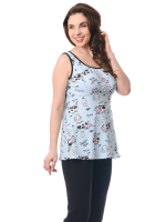 Майка Мк-58Х/сероголубой-коровка