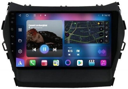 Магнитола для Hyundai Santa Fe 2012-2018 - FarCar BM209M QLED, Android 12, ТОП процессор, 4Гб+32Гб, CarPlay, 4G SIM-слот